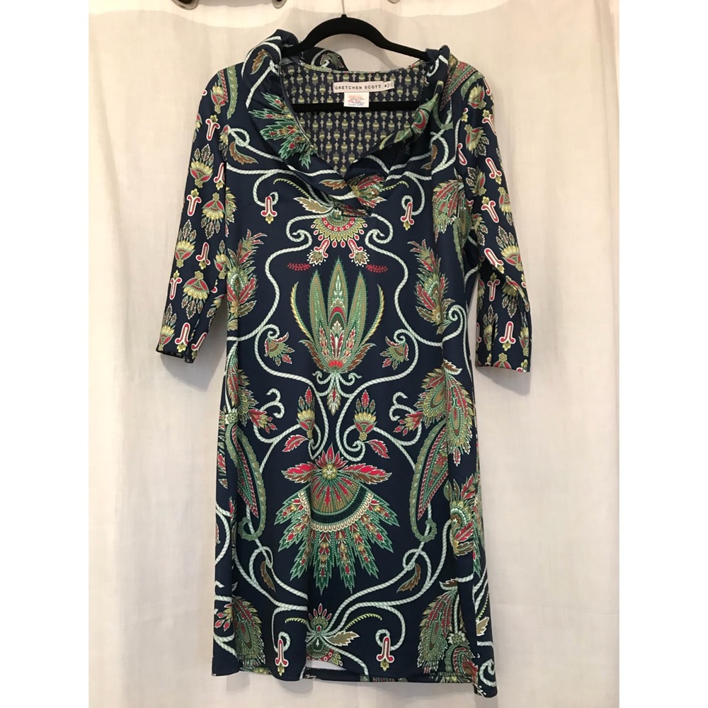 Gretchen Scott Ruff Neck Jersey Dress